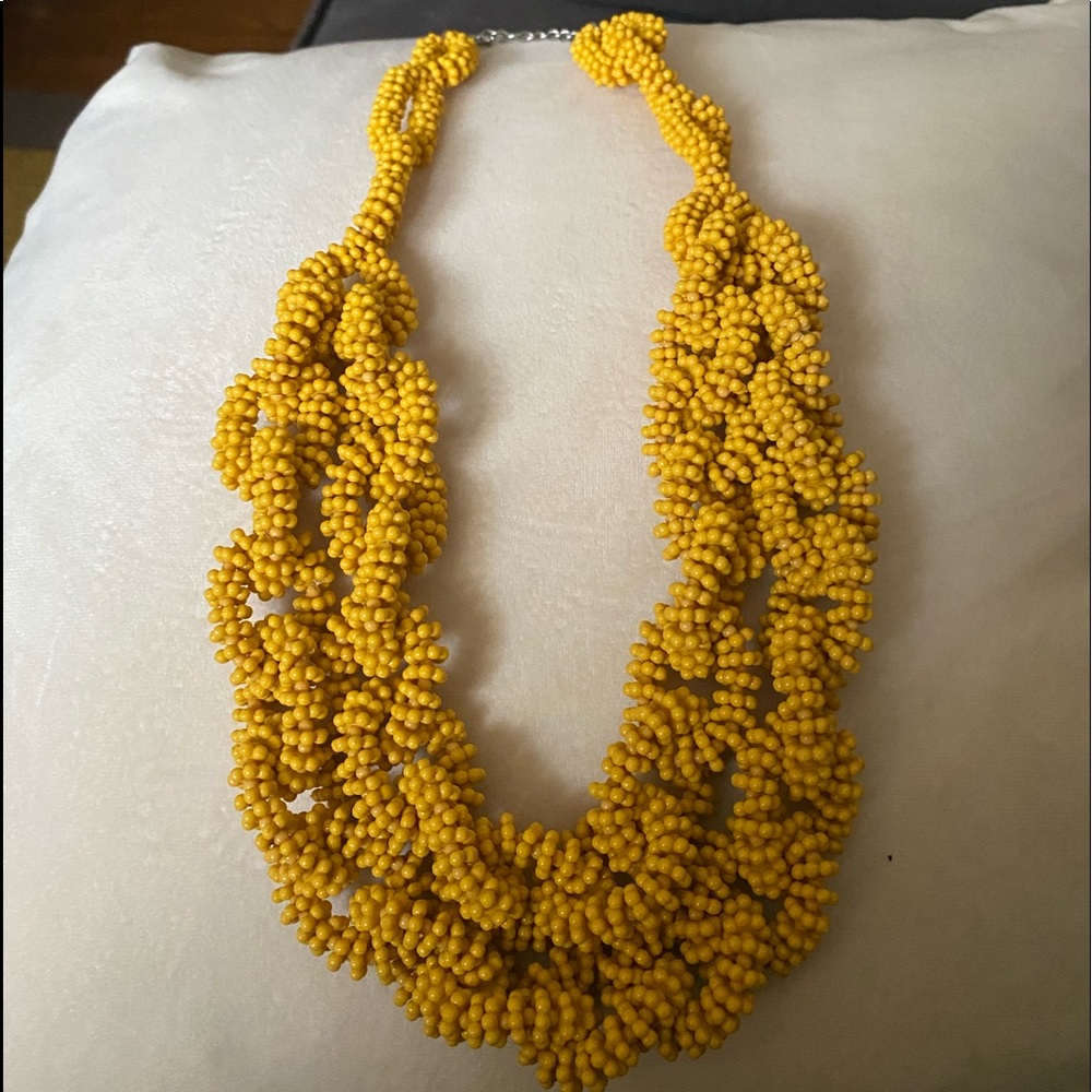 Yellow statement necklace